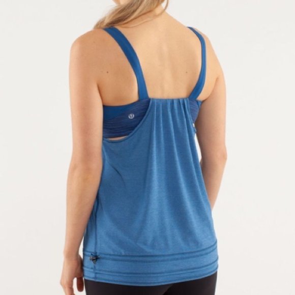 Lululemon Run: Back On Track Tank Limitless Blue / Wee Are From Space Limitless - Picture 2 of 7
